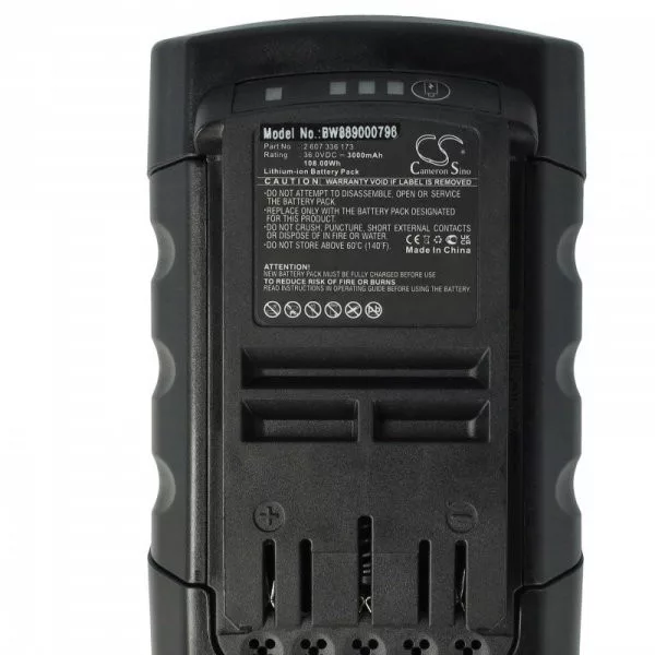 Fűnyíró Bosch 2 607 336 173, 1600A0022N - 3000 mAh 36 V Li-Ion, fekete / red - Utángyártott akku