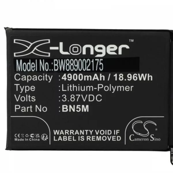   Redmi Note 12 BN5M - 4900 mAh 3.87 V Li-polymer - Utángyártott telefon akku