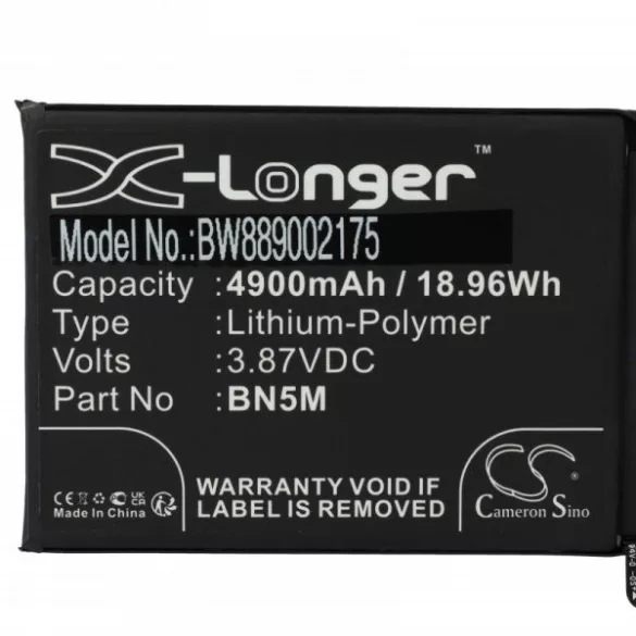 Redmi Note 12 BN5M - 4900 mAh 3.87 V Li-polymer - Utángyártott telefon akku - VHBW