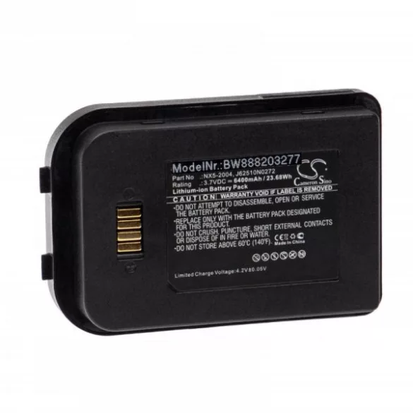 Bluebird Nautiz 6251-0A - 6400 mAh 3.7 V Li-Ion Utángyártott vonalkód olvasó akku - VHBW