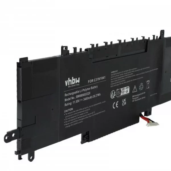 Asus 0B200-03420200, C31N1841 - 3400 mAh 11.55 V Li-polymer - Utángyártott notebook akku Asus 0B200-03420200, C31N1841 - 3400 mAh 11.55 V Li-polymer - Utángyártott notebook akku