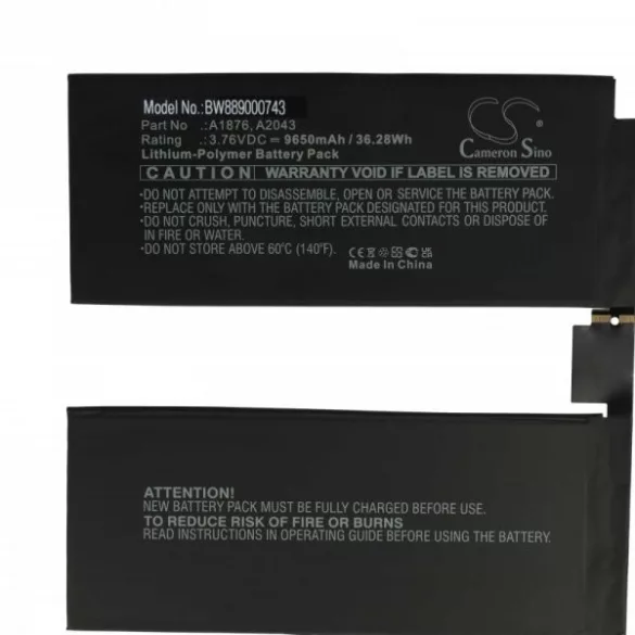 Apple A1876, A2043 - 9650 mAh 3.76 V Li-polymer - Utángyártott tablet akku - VHBW