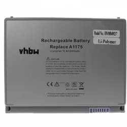   Apple A1175, MA348, MA348/A, MA348G/A, MA348J/A - 5200 mAh 10.8 V Li-polymer - Utángyártott notebook akku