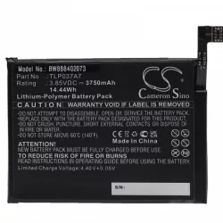   Alcatel TLP037A7 - 3750 mAh 3.85 V Li-polymer - Utángyártott telefon akku