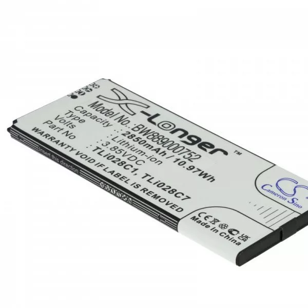 Alcatel TLi028C1, TLi028C7 - 2850 mAh 3.85 V Li-Ion - Utángyártott telefon akku