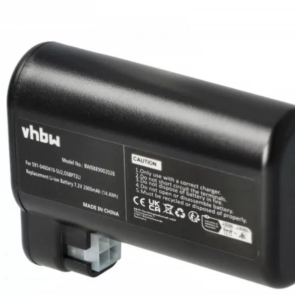 AEG S91-0400410-SU2, OSBP72LI for Electrolux 2000mAh, 7.2V, Li-Ion - Utángyártott porszívó akku - VHBW