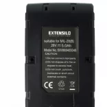 Szerszámgép akku AEG / Milwaukee 48-11-1830, 48-11-2830 - 5000 mAh, 28 V, Li-Ion - Utángyártott akku - VHBW