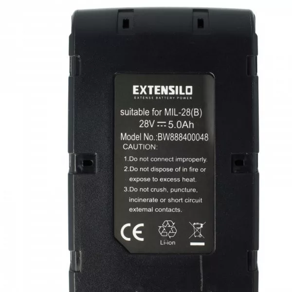 Szerszámgép akku AEG / Milwaukee 48-11-1830, 48-11-2830 - 5000 mAh, 28 V, Li-Ion - Utángyártott akku
