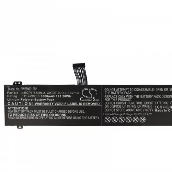 Adata GKIDT-00-13-3S2P-0, 3ICP7/63/69-2 - 8000 mAh 11.4 V Li-polymer - Utángyártott notebook akku - VHBW
