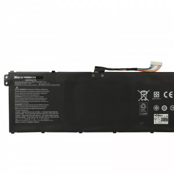 Acer AP18C8K, 3ICP5/81/68, AP18C4K - 4471 mAh 11.25 V Li-polymer, fekete - Utángyártott notebook akku