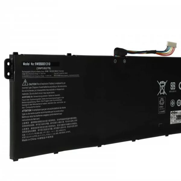 Acer AP18C8K, 3ICP5/81/68, AP18C4K - 4471 mAh 11.25 V Li-polymer, fekete - Utángyártott notebook akku