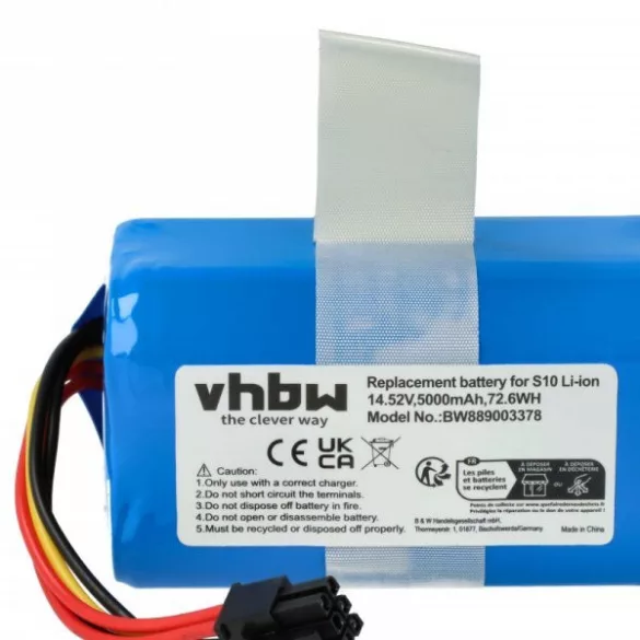 360 INR21700M50T-4S1P for 360 5000mAh, 14.52V, Li-Ion - Utángyártott porszívó akku - VHBW