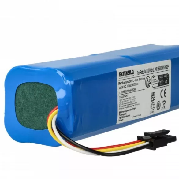 360 INR18650 M26-4S2P, D080-4S2P for 360 6800mAh, 14.4V, Li-Ion - Utángyártott porszívó akku - VHBW