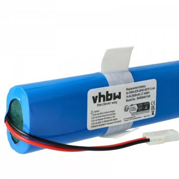 360 D043-INR-M26-4S1P, SS-2230002528, INR18650F9M-4S1P for Tefal 2600mAh, 14.4V, Li-Ion - Utángyártott porszívó akku 360 D043-INR-M26-4S1P, SS-2230002528, INR18650F9M-4S1P for Tefal 2600mAh, 14.4V, Li-Ion - Utángyártott porszívó akku