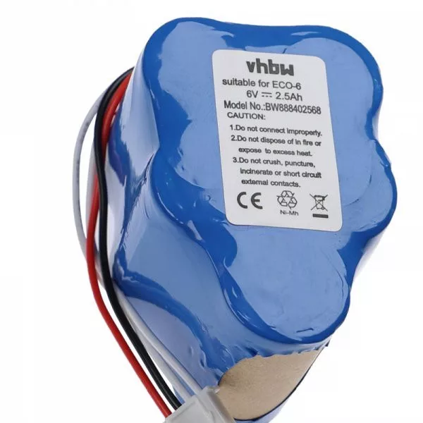 akku Ecovacs Deebot D63, D66, D68, D73, D76 2500mAh, 6V, NiMH - Utángyártott porszívó akku