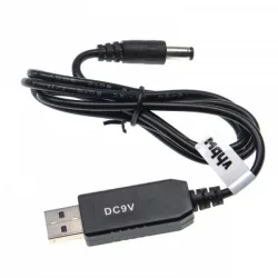   USB adapter - USB A -> 5,5 x 2,5 mm hengeres csatlakozó - 5 V / 2 A -> 9 V / 0.9 A