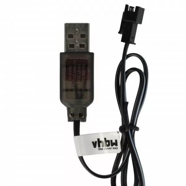 USB RC Töltőkábel Batteries SM-2P csatlakozó, 60 cm 3.6 V USB RC Töltőkábel Batteries SM-2P csatlakozó, 60 cm 3.6 V
