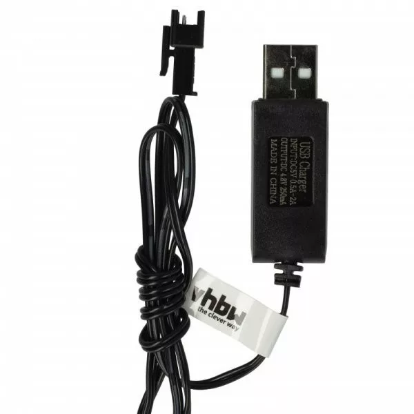 USB RC Töltőkábel Batteries SM-2P csatlakozó, 60 cm 4.8 V USB RC Töltőkábel Batteries SM-2P csatlakozó, 60 cm 4.8 V