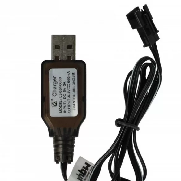 USB RC Töltőkábel Batteries SM-3P csatlakozó, 60 cm 6.4 V - VHBW