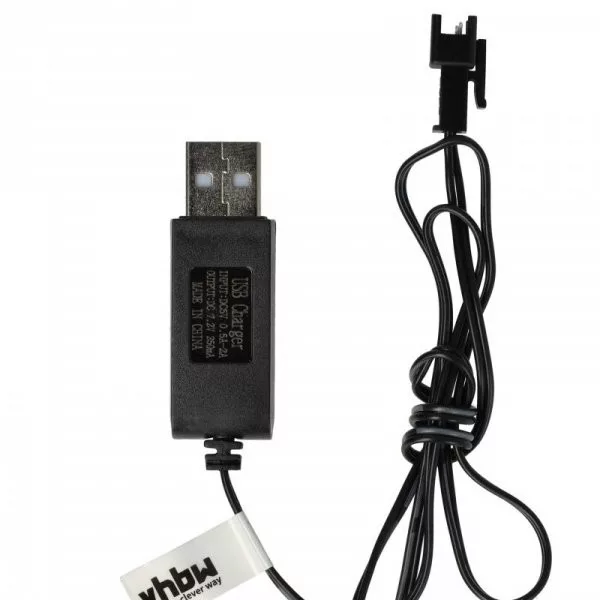 USB RC Töltőkábel Batteries SM-2P csatlakozó, 60 cm 7.2 V USB RC Töltőkábel Batteries SM-2P csatlakozó, 60 cm 7.2 V