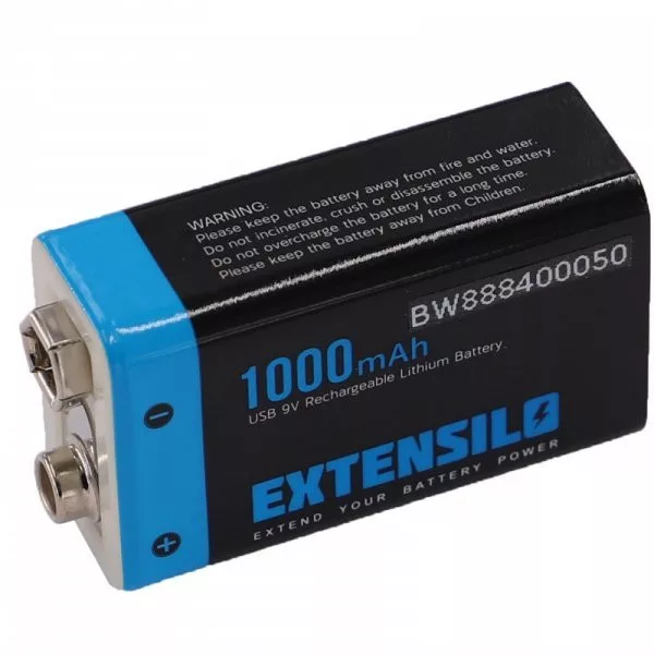 9V Li-polymer akkumulátor 400mAh (1000mah/3,7V cellakapacitás) microUSB 9V Li-polymer akkumulátor 400mAh (1000mah/3,7V cellakapacitás) microUSB