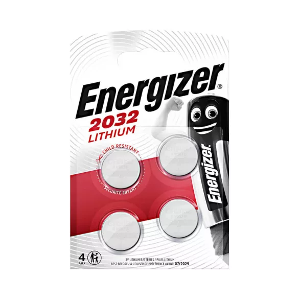 Energizer CR2032 3V lítium gombelem 4db/bl (ár/csomag) piros