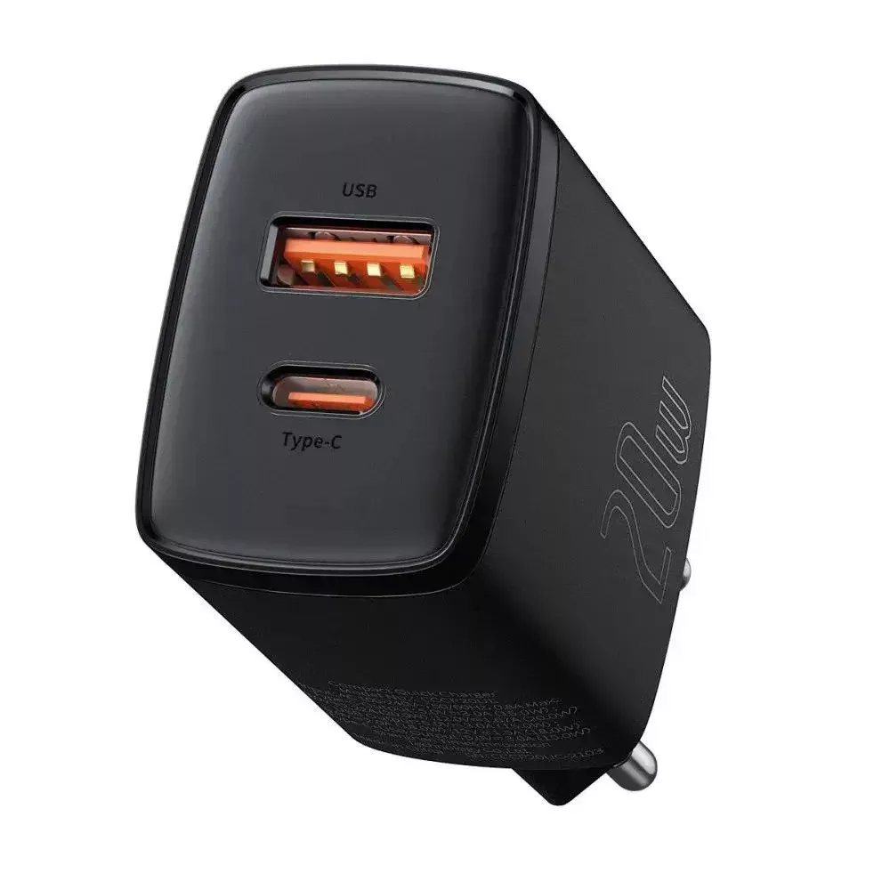 Baseus USB töltő 1xUSB QC3 /1xUSB C PD3.0 20W