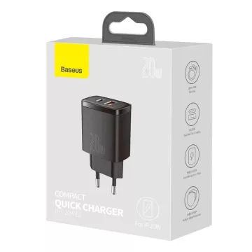 Baseus USB töltő 1xUSB QC3 /1xUSB C PD3.0 20W