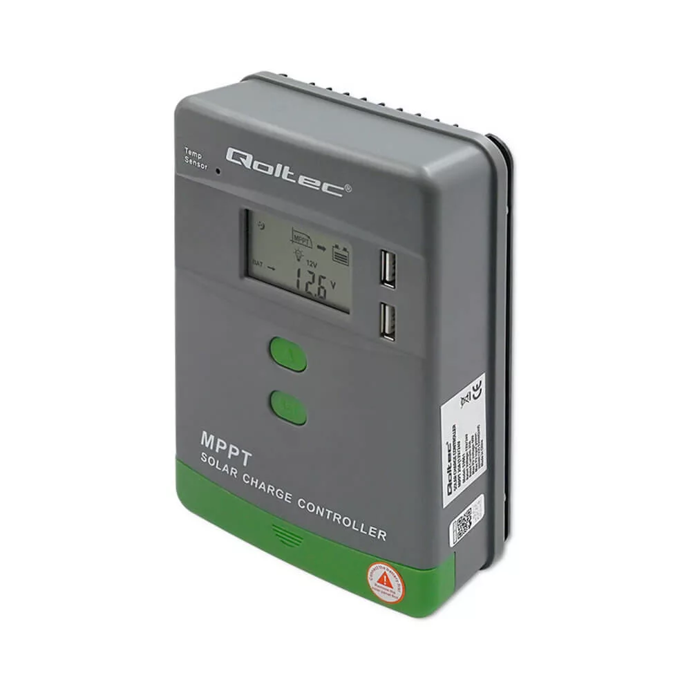 Napelem Töltésvezérlo Qoltec 12V/24V 20A MPPT SOLAR 2xUSB Napelem Töltésvezérlo Qoltec 12V/24V 20A MPPT SOLAR 2xUSB