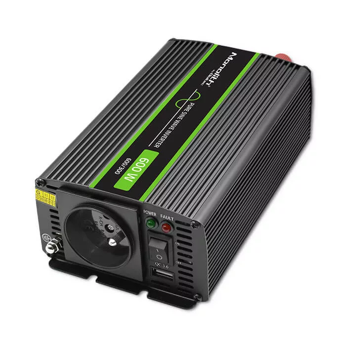 Inverter Qoltec 12V 300W/600W SINUS -1 x usb - szemes sarus kábellel Inverter Qoltec 12V 300W/600W SINUS -1 x usb - szemes sarus kábellel