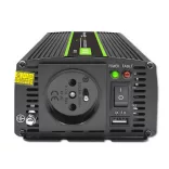 Inverter Qoltec 12V 300W/600W SINUS -1 x usb - szemes sarus kábellel