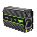 Inverter Qoltec 12V 300W/600W SINUS -1 x usb - szemes sarus kábellel