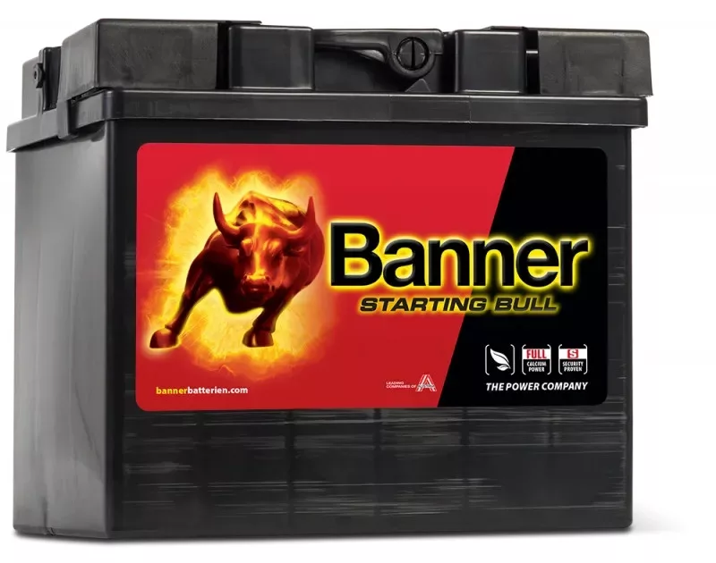 Banner 12V 30Ah 300A 53034 Starting Bull fűnyíró akkumulátor BAL+ AGM
