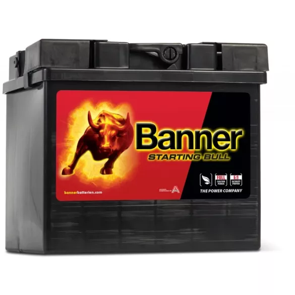 Banner 12V 30Ah 300A 53034 Starting Bull fűnyíró akkumulátor BAL+ AGM