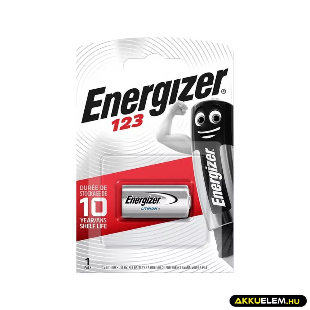 Energizer CR123A 3V lítium elem Energizer CR123A 3V lítium elem