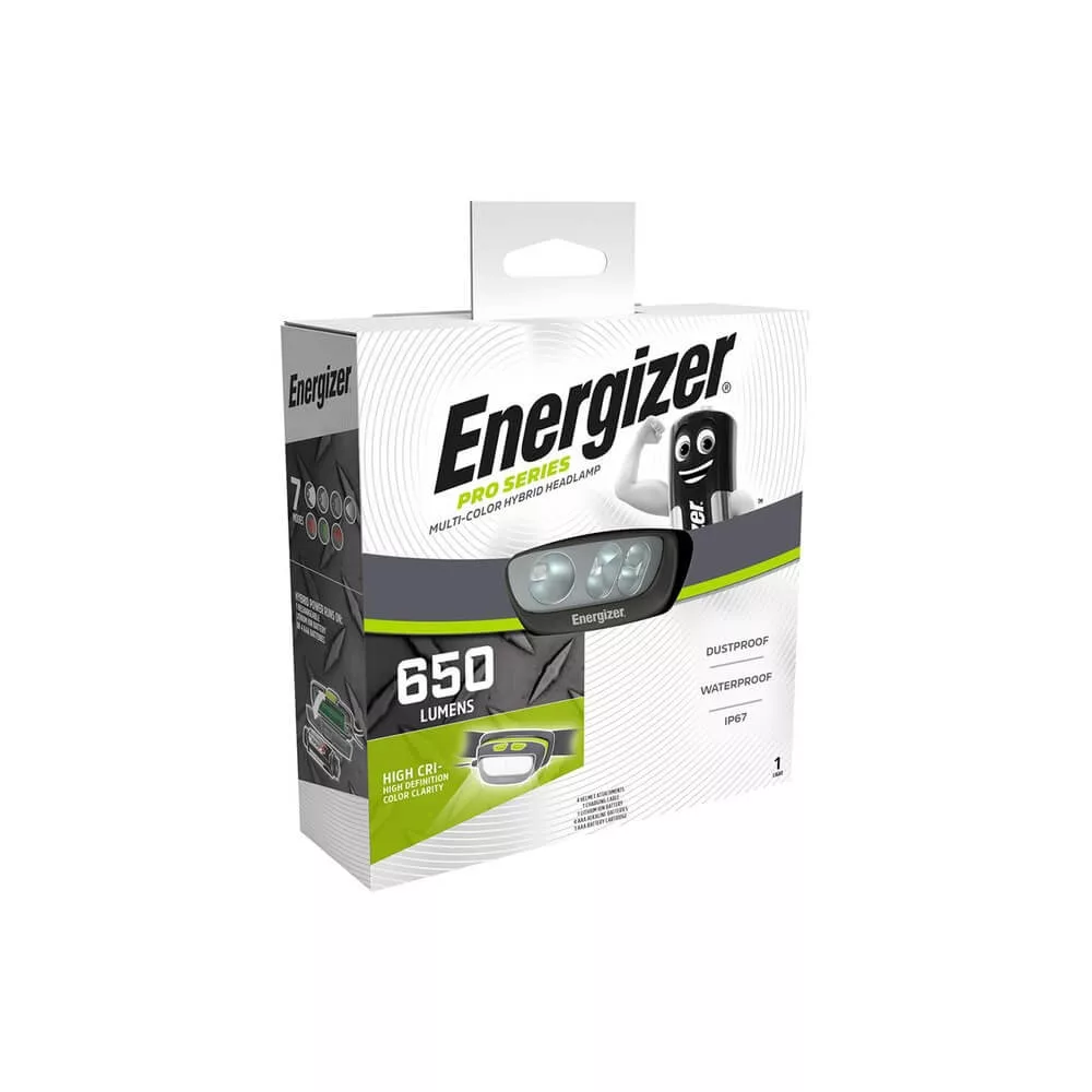 Energizer Hybrid fejlámpa 650lumen tölthető 4*AAA vagy 1LiIon