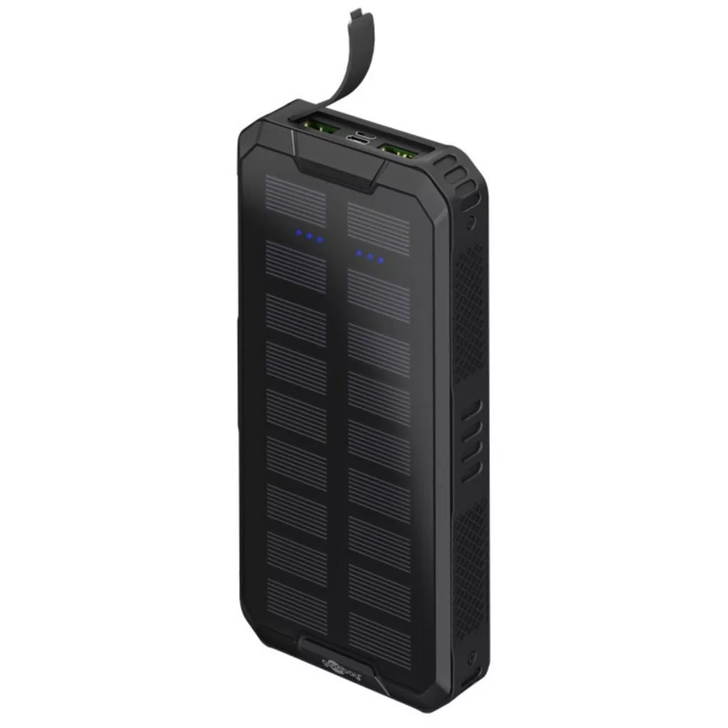 Külső akku napelemes 20000mAh Goobay Külső akku napelemes 20000mAh Goobay