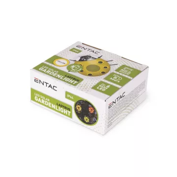   Lámpa nyomógombos katica Entac IP44 1.2V 2/3AAA 200mAh solar sárga