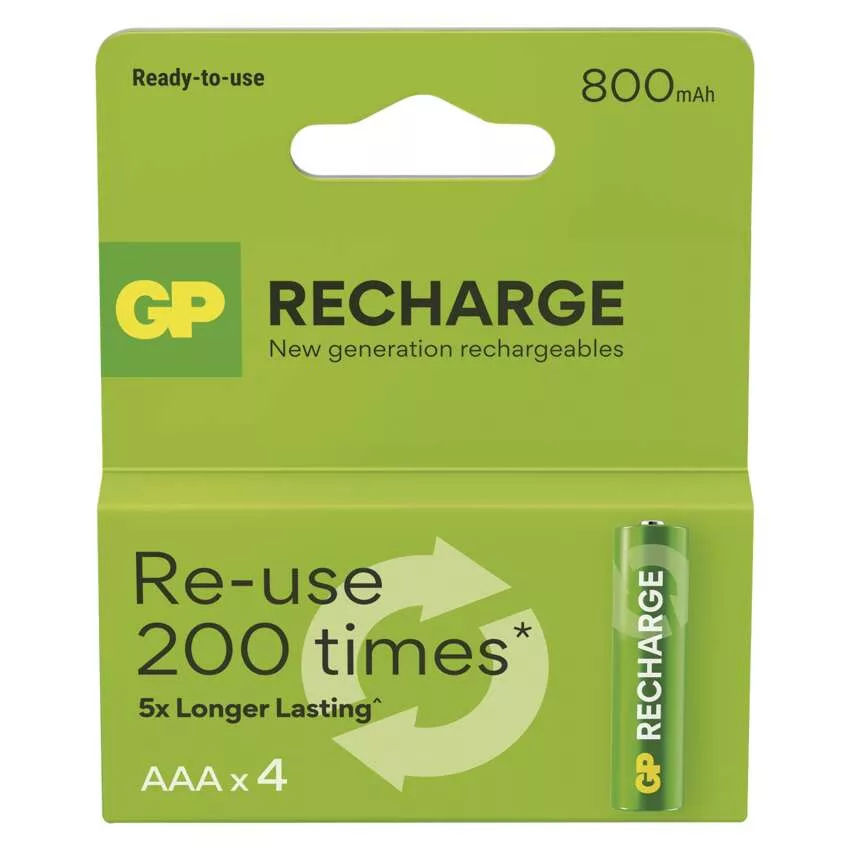 GP AAA 800mAh ReCharge 1,2V Ni-MH akkumulátor 4db/bl ár/db
