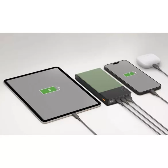 GP Powerbank M10C, 10000mAh 22,5W LED kijelzővel ZÖLD M2+