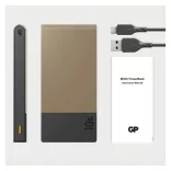 GP Powerbank M10C, 10000mAh 22,5W LED kijelzővel beige M2+