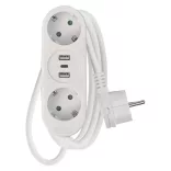 Hosszabbító 1.4m 2* USB-A+ 1 USB-C 2.1 A