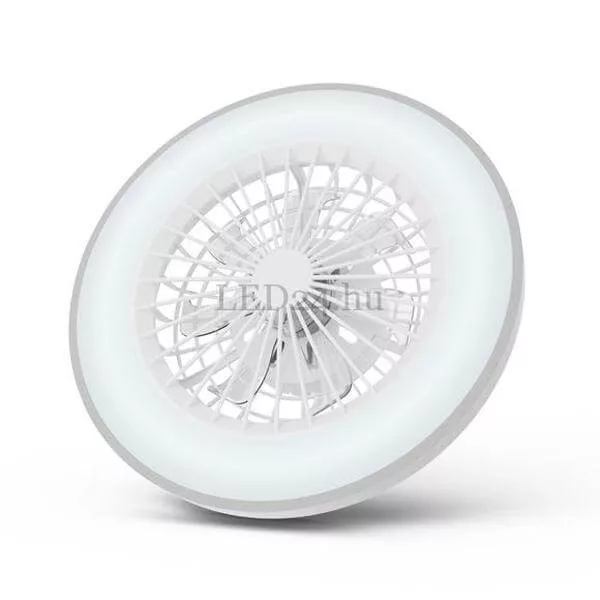 Avide Mennyezeti lámpa ventilátorral Wanda ezüst, 2x24W+15W motor, távirányítós