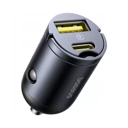   Baseus autós adapter USB QC4.0+ és USB-C PD 3.0 30W gyorstöltés