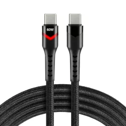   everActive USB-C PD RGB LED kábel 60W 20V/3A gyorstöltés fekete