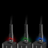 everActive USB-C PD RGB LED kábel 60W 20V/3A gyorstöltés fekete