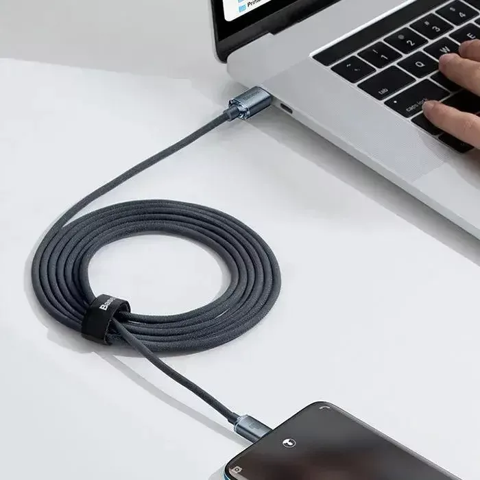 Baseus  USB-C PD 2.0 120cm Crystal Quick Charge 3.0 5A kábel 100W gyorstöltés