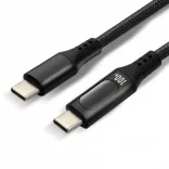 everActive USB-C PD E-Marker LCD kábel Power Delivery 3.0 5A/20V 100W 2m fekete