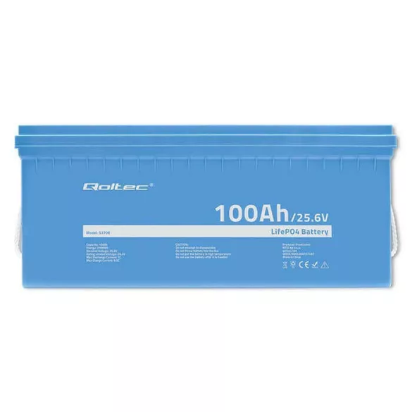 Qoltec LiFePO4 Akkumulátor 25.6V 100Ah 2560Wh BMS