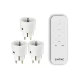 Entac Távirányítós Hálózati Adapter, 3 Aljzat/Távirányító